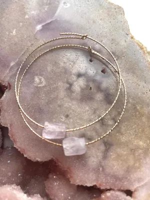 Kunzite Hoop Earrings