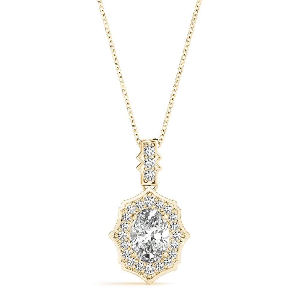 Ladies Halo Pendant 32491