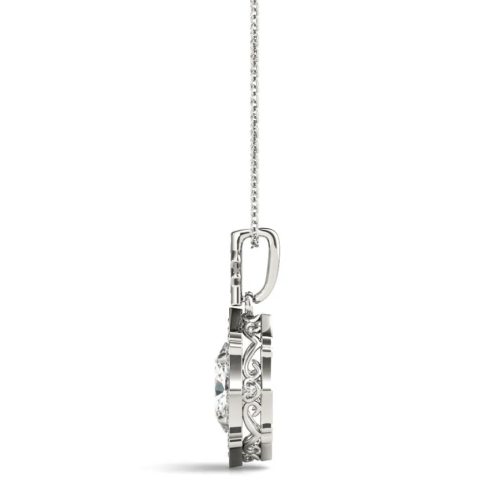 Ladies Halo Pendant 32491