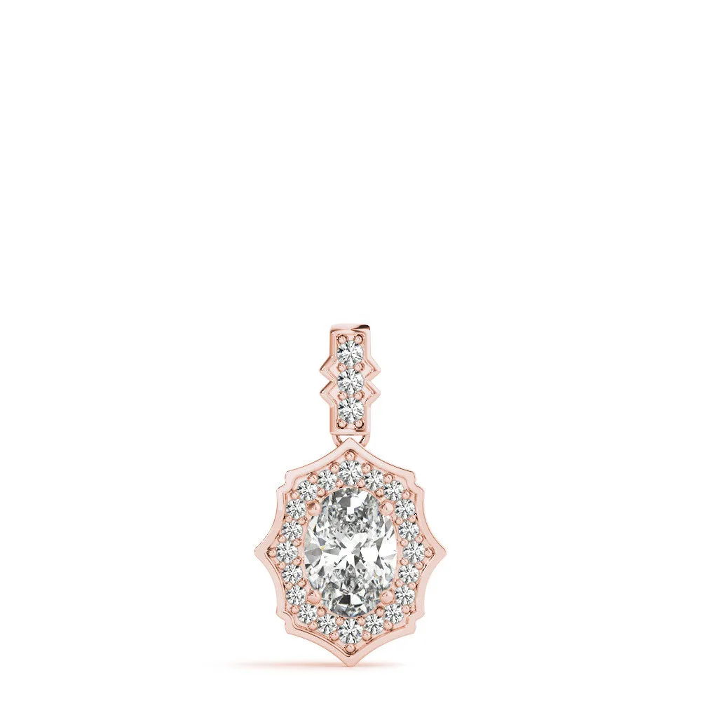 Ladies Halo Pendant 32491