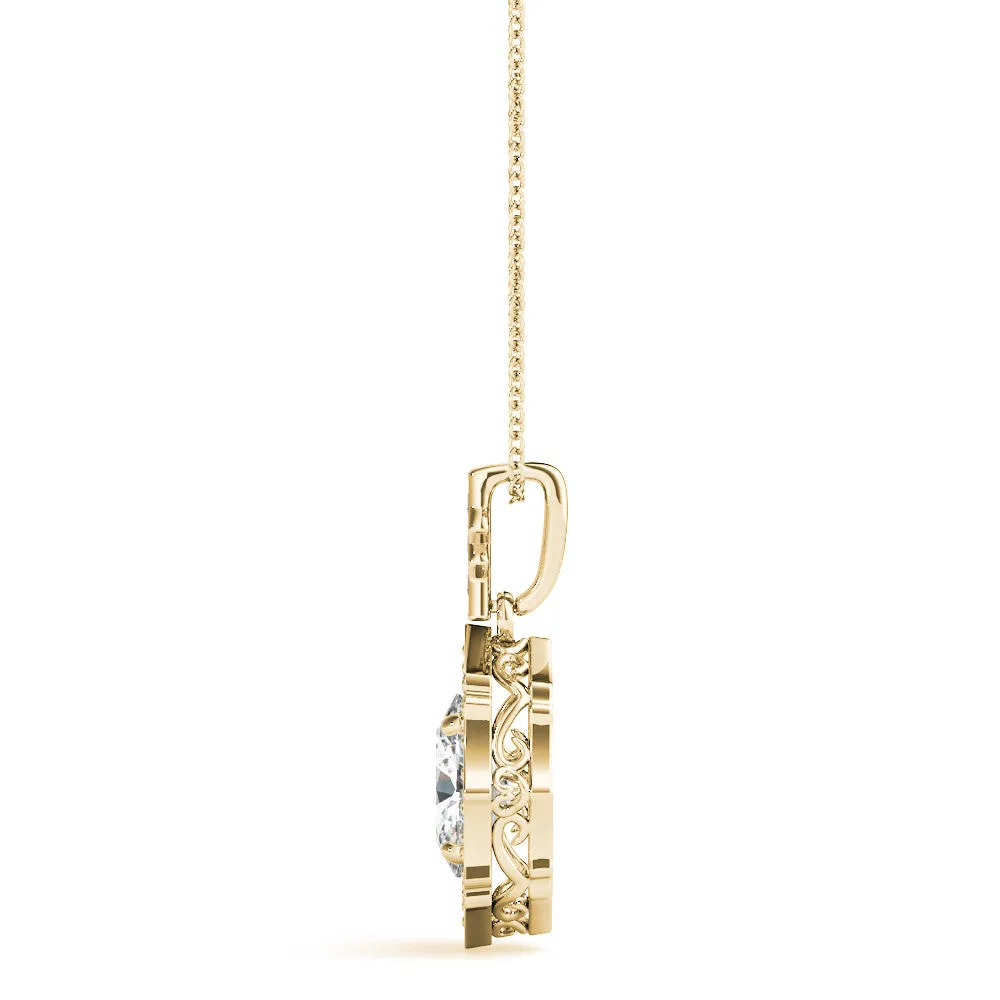 Ladies Halo Pendant 32491