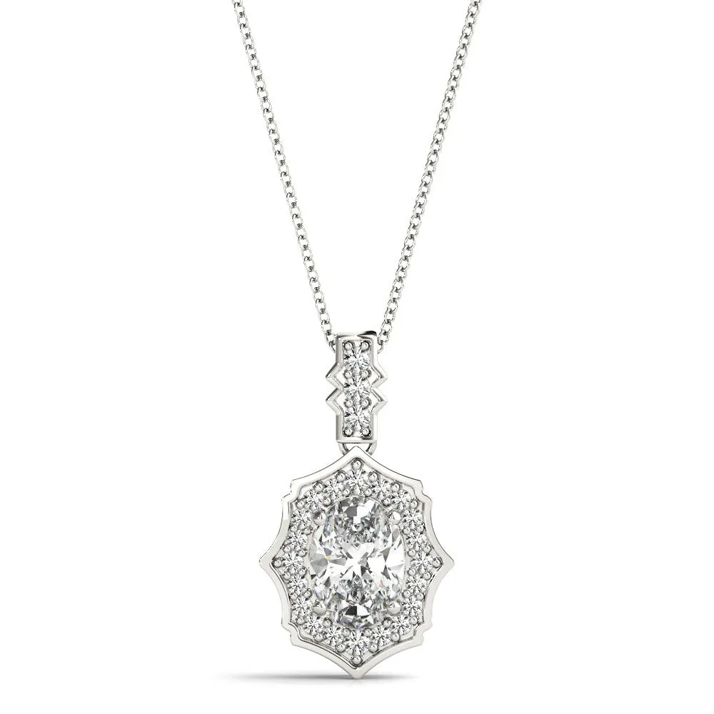 Ladies Halo Pendant 32491