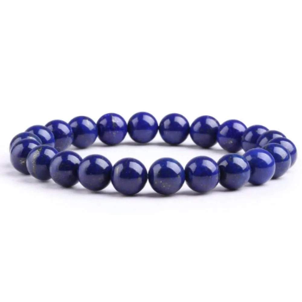 Lapis Lazuli Gemstone Elastic Bead Bracelet