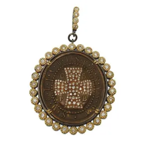 Large Diamond Inset St Benedict Medal