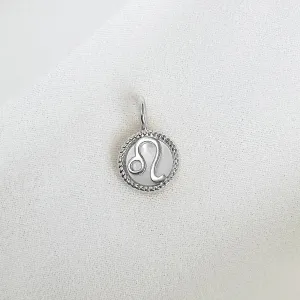 Leo Zodiac Mother of Pearl 925 Sterling Silver Pendant