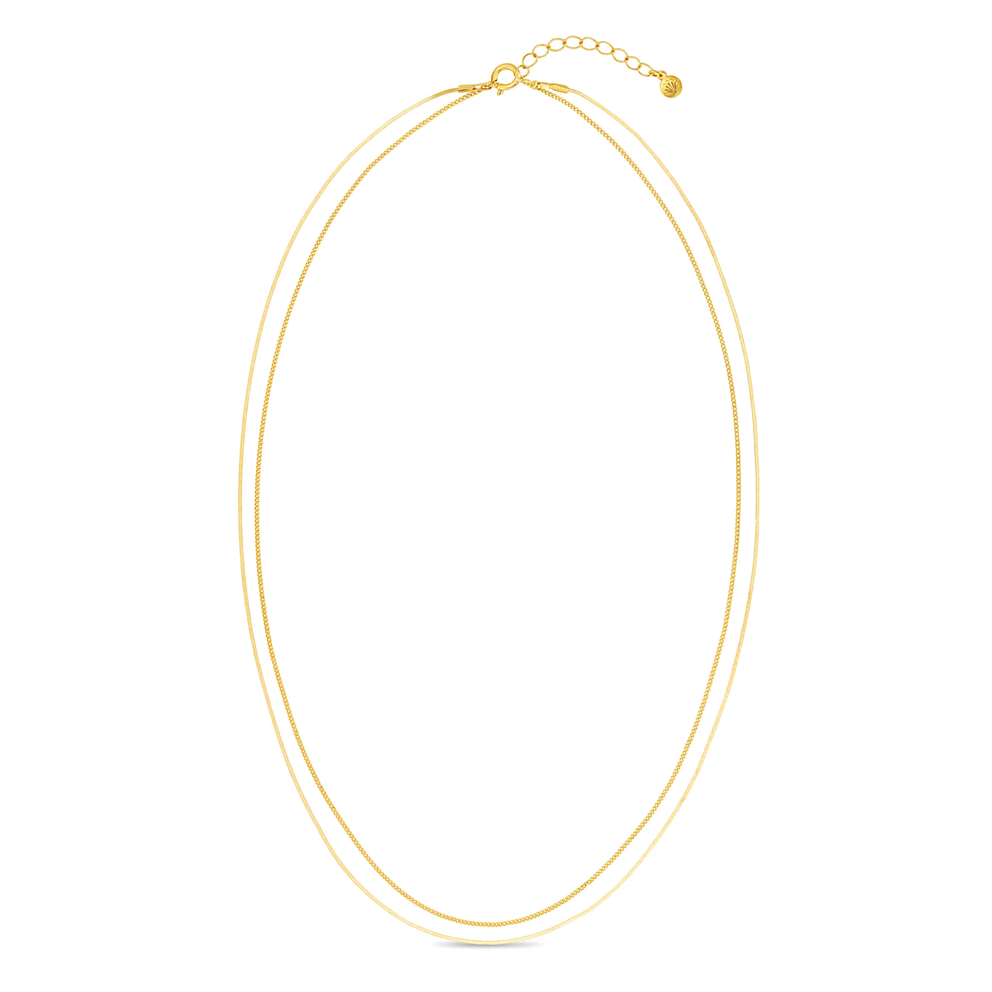 LUXE Fine Chain 2-Row Necklace