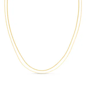 LUXE Fine Chain 2-Row Necklace