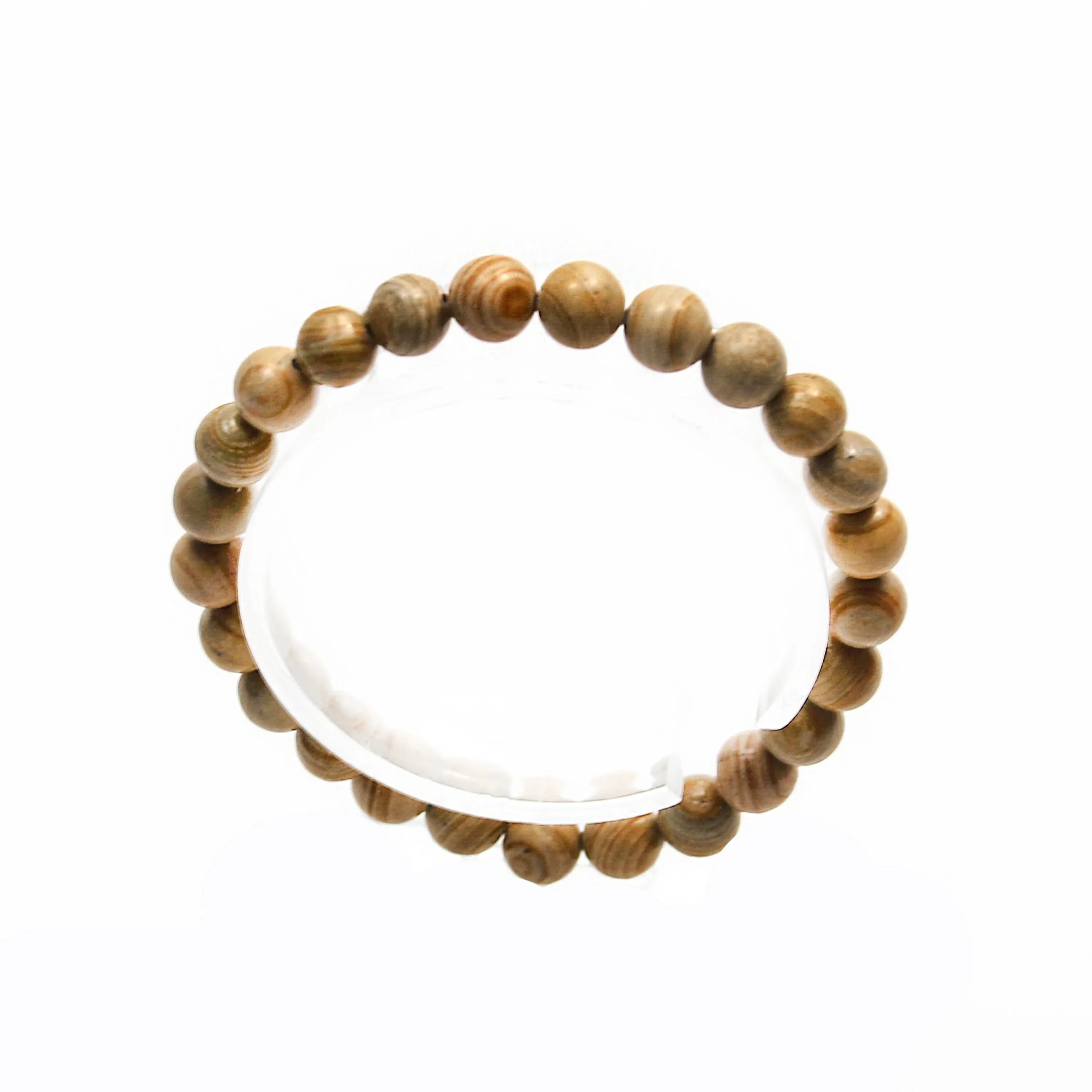 Macklin Beaded Wood Stone Bracelet