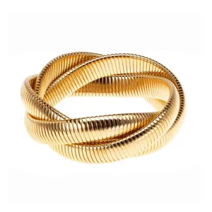 Medium Triple Cobra Bracelet in Gold