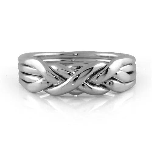 Mens 4 band HEAVY Platinum Puzzle Ring MPR-4RP