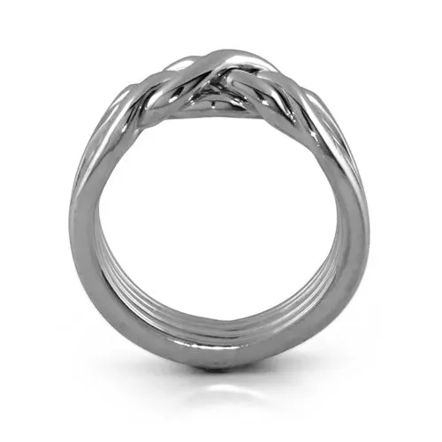 Mens 4 band HEAVY Platinum Puzzle Ring MPR-4RP