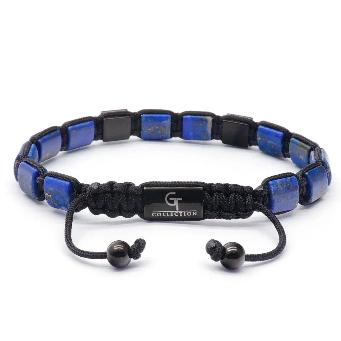 Men's LAPIS LAZULI Flat bead Bracelet