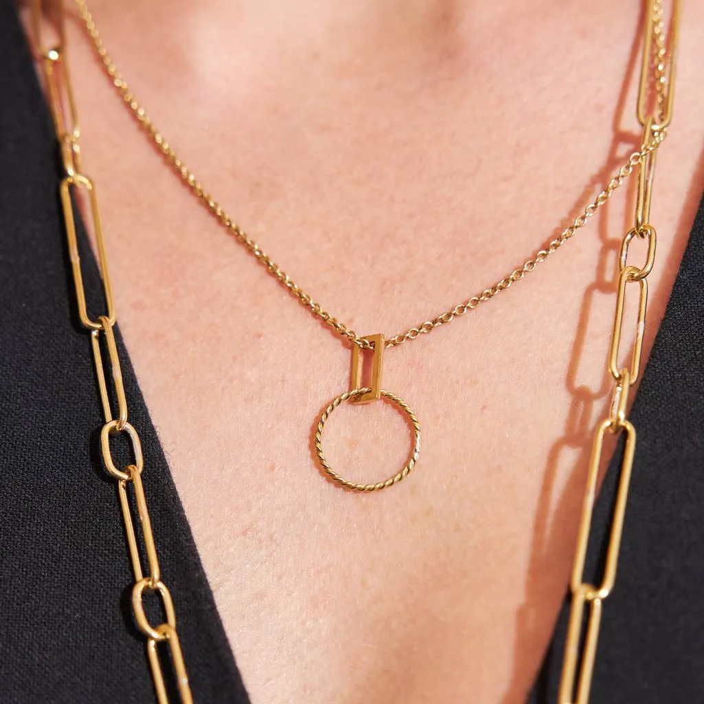 Mooring Charm Necklace - Brass