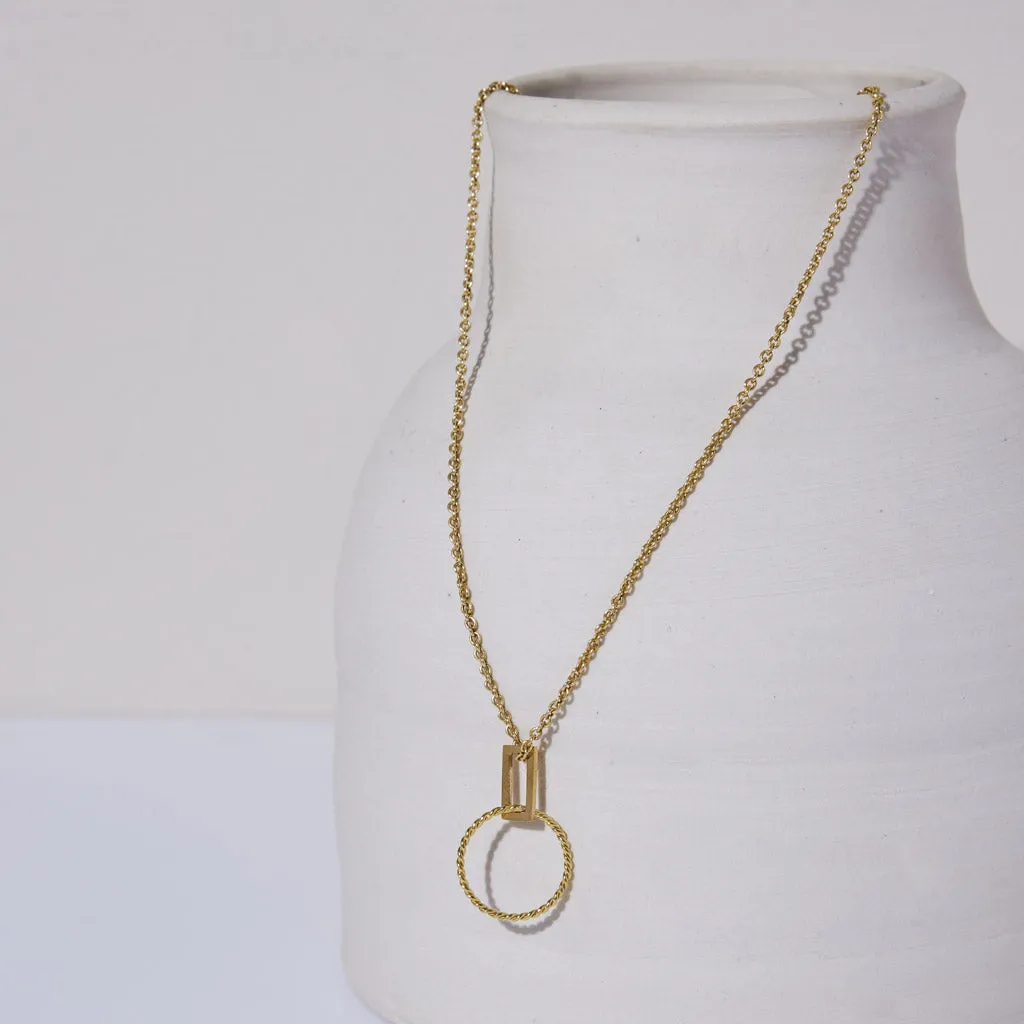 Mooring Charm Necklace - Brass