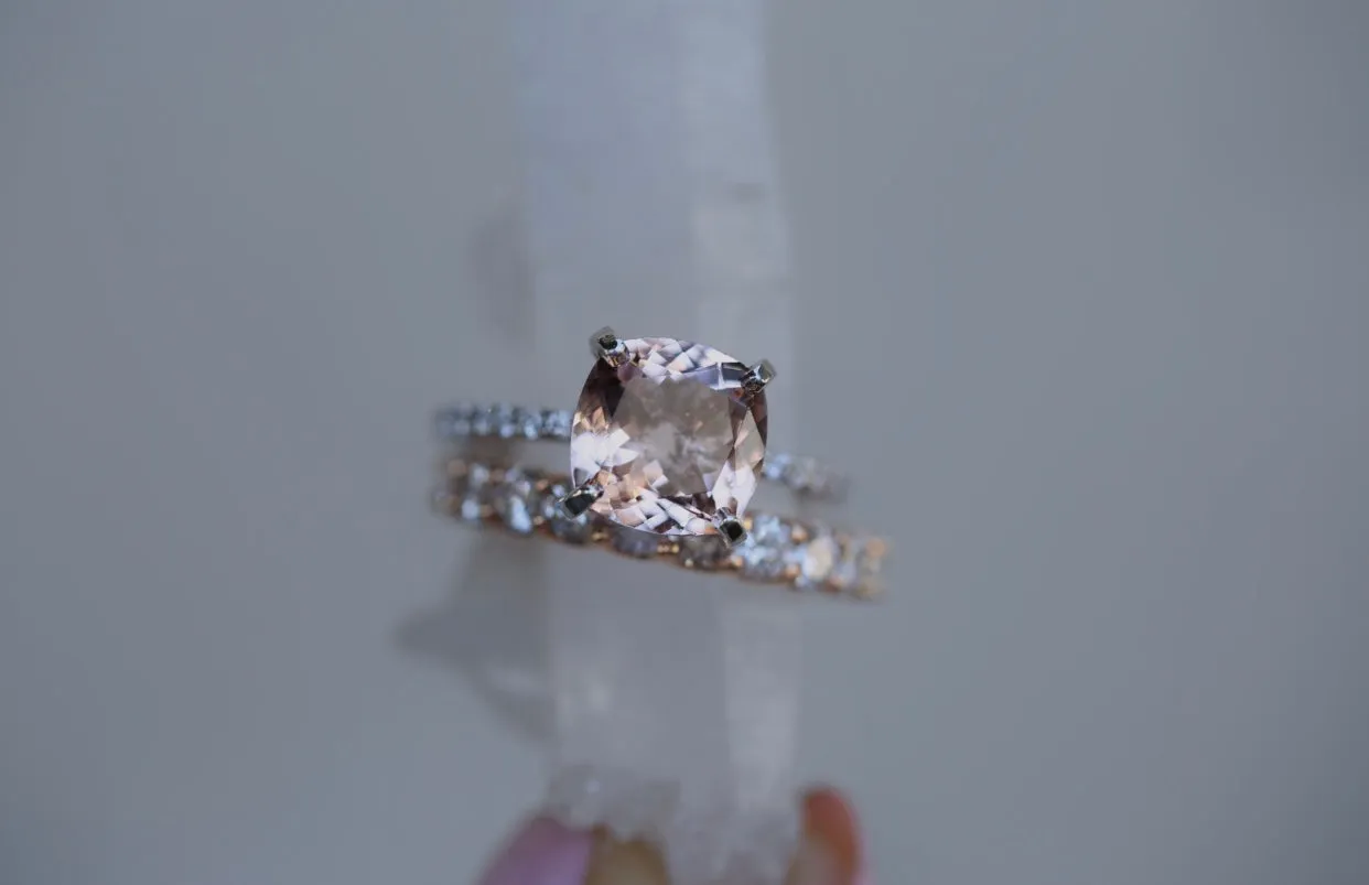 Morganite Diamond Ring