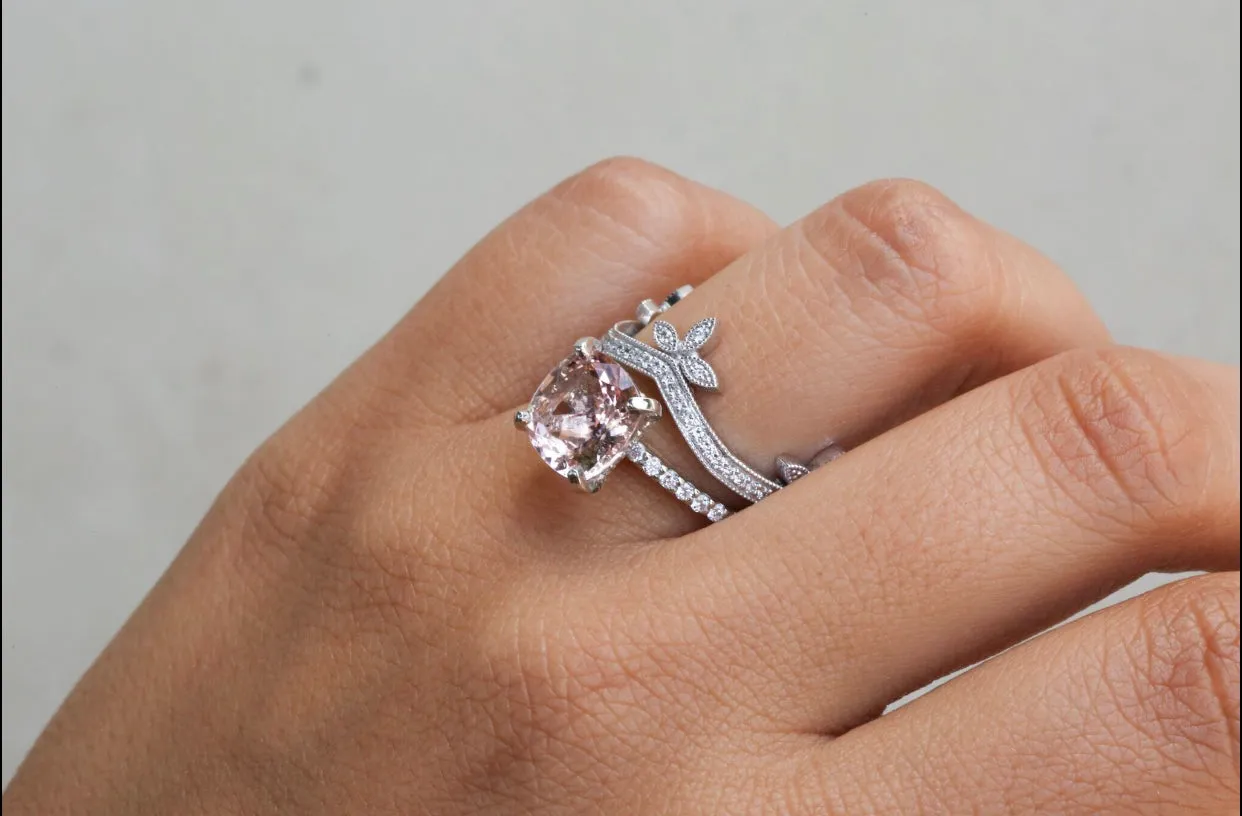 Morganite Diamond Ring