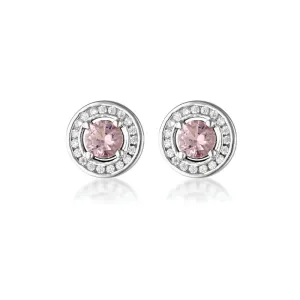 MORGANITE HALO EARRINGS