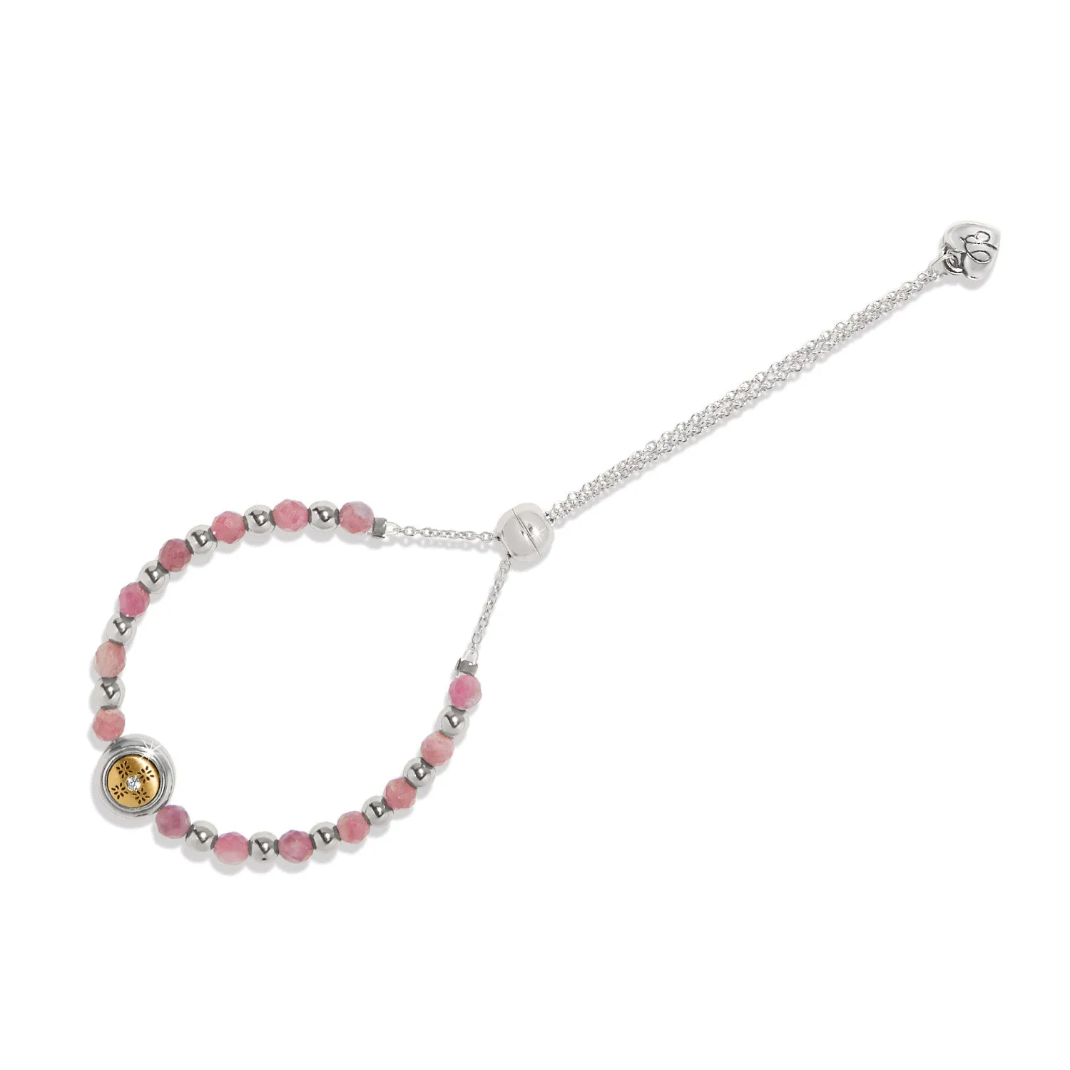 Mosaic Two-Tone Bead Bracelet - Pink