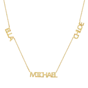 Multi Block Letter Name Necklace