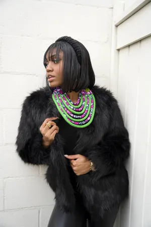 MUSSENI African Print Layered Necklace