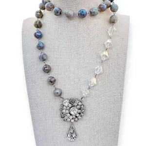 Night Shine Beaded Bauble Necklace