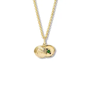 Noisette Necklace Pendant Yellow Gold - Chrome Diopside