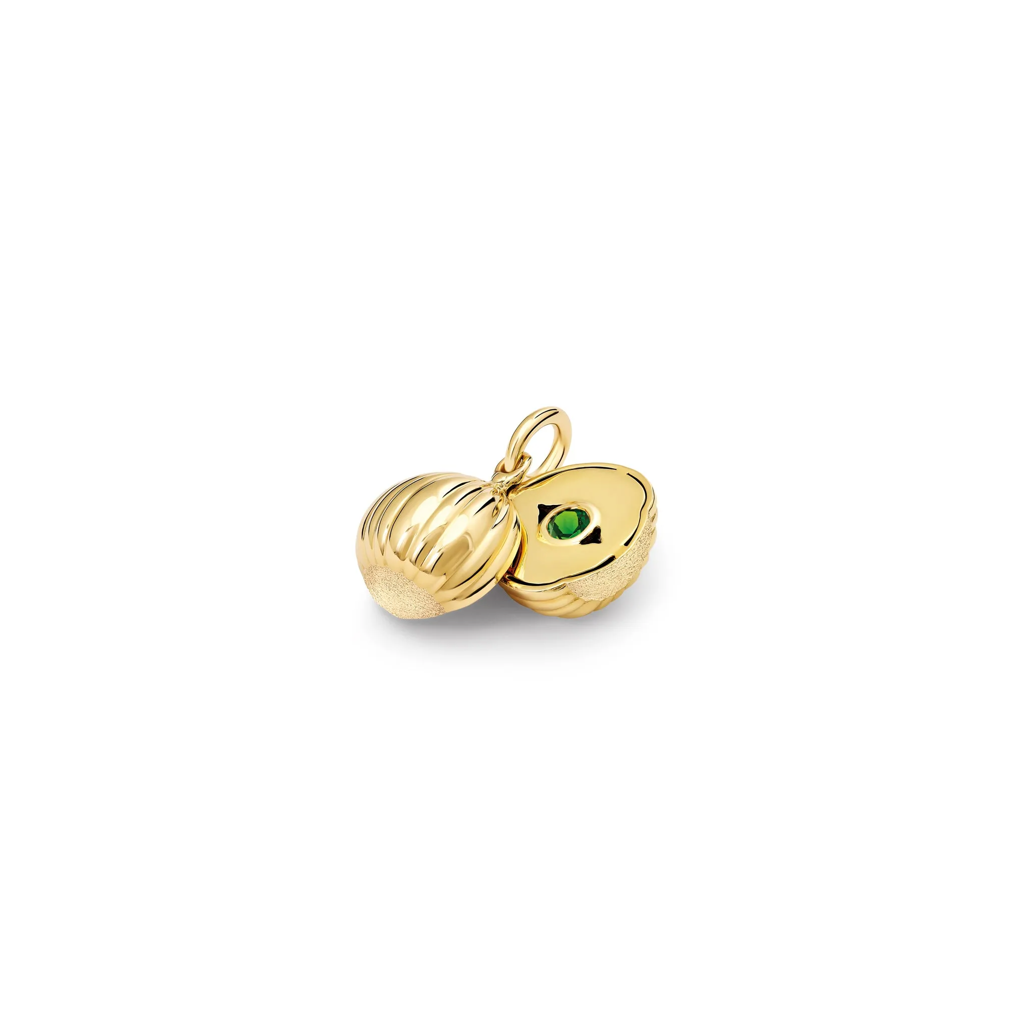 Noisette Necklace Pendant Yellow Gold - Chrome Diopside