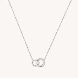 Orbit Crystal Chain Necklace in Silver