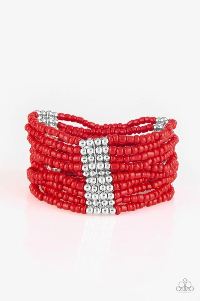 Paparazzi Bracelet ~ Outback Odyssey - Red