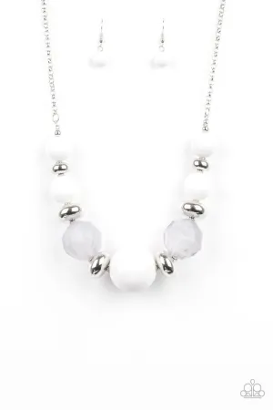 Paparazzi Necklace ~ Daytime Drama - White