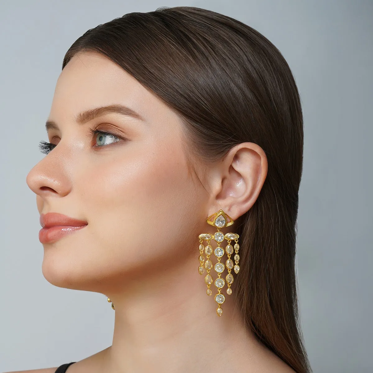 Party Glitz Crystal Statement Earrings