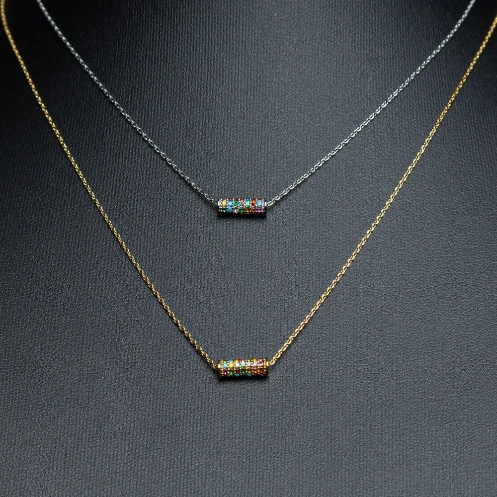 Paved Pendant Necklace