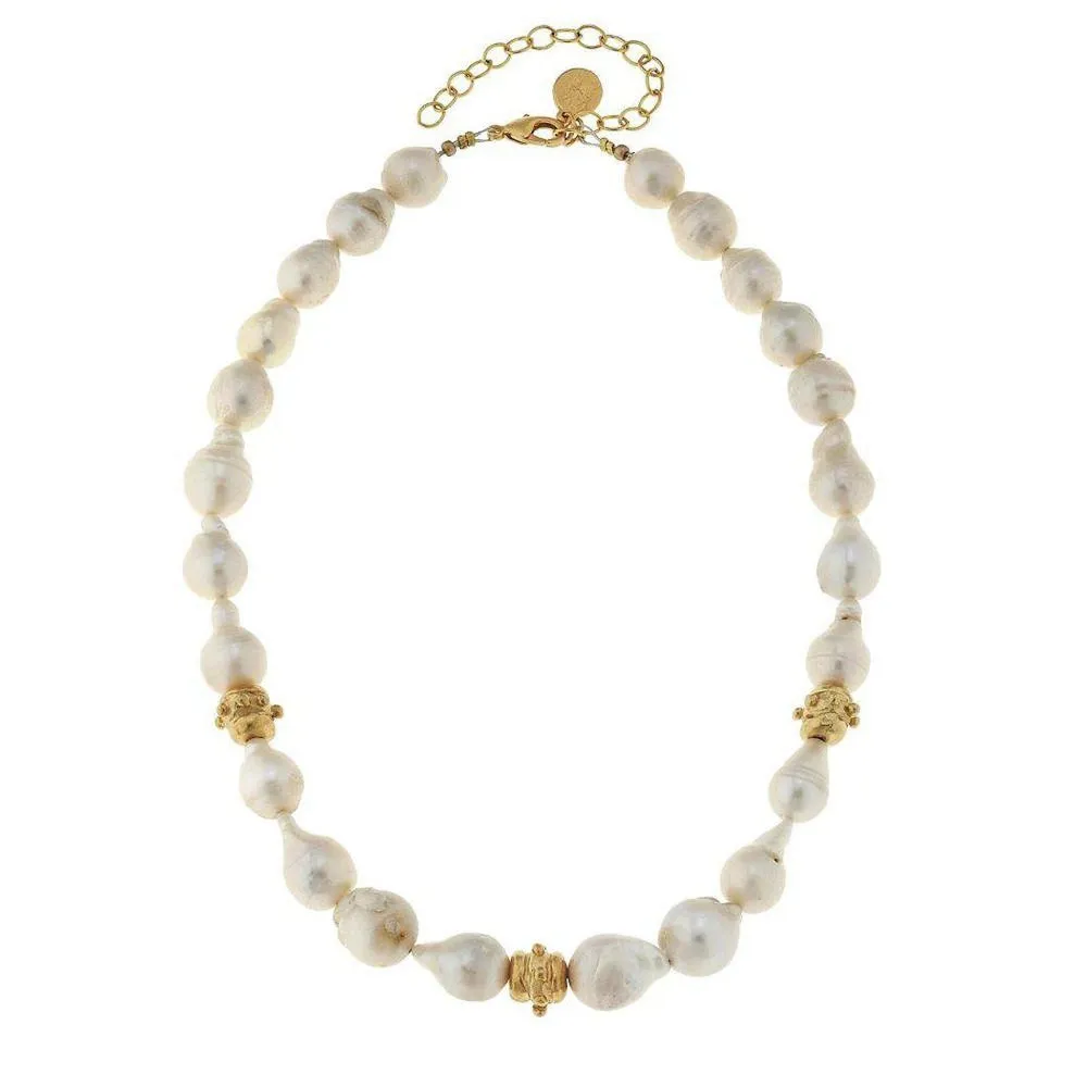 Pearl Strand with Gold Accents