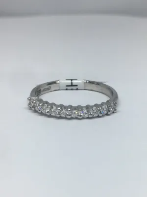 Platinum Ten Stone Diamond Eternity Ring 0.33cts