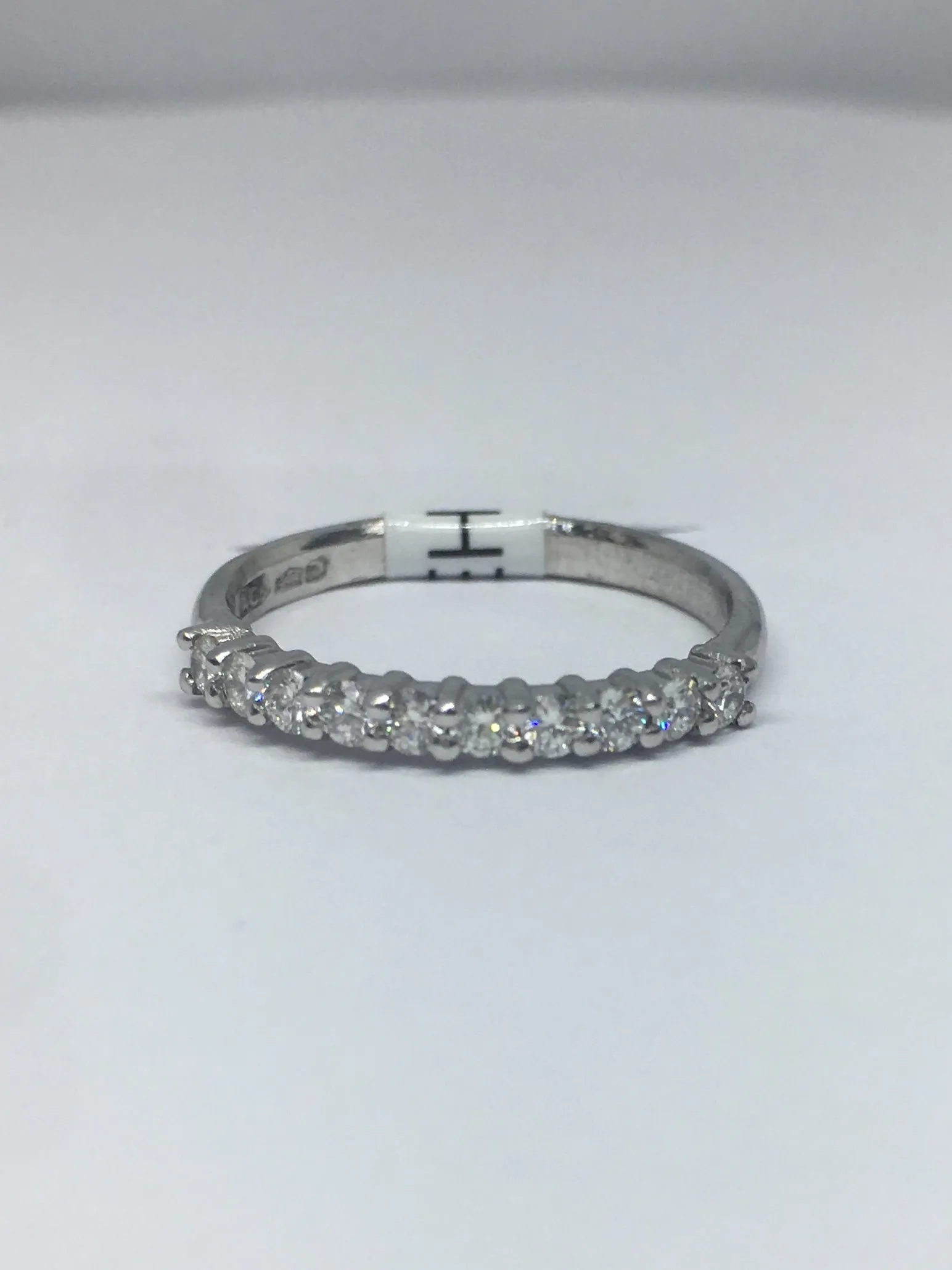 Platinum Ten Stone Diamond Eternity Ring 0.33cts