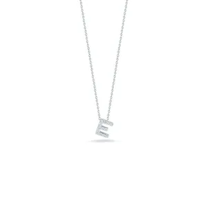 Roberto Coin Tiny Treasures Diamond Love Letter “E” Necklace