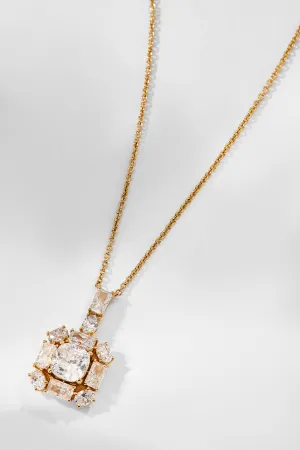 ROCKSTARS LARGE CZ HALO DROP NECKLACE