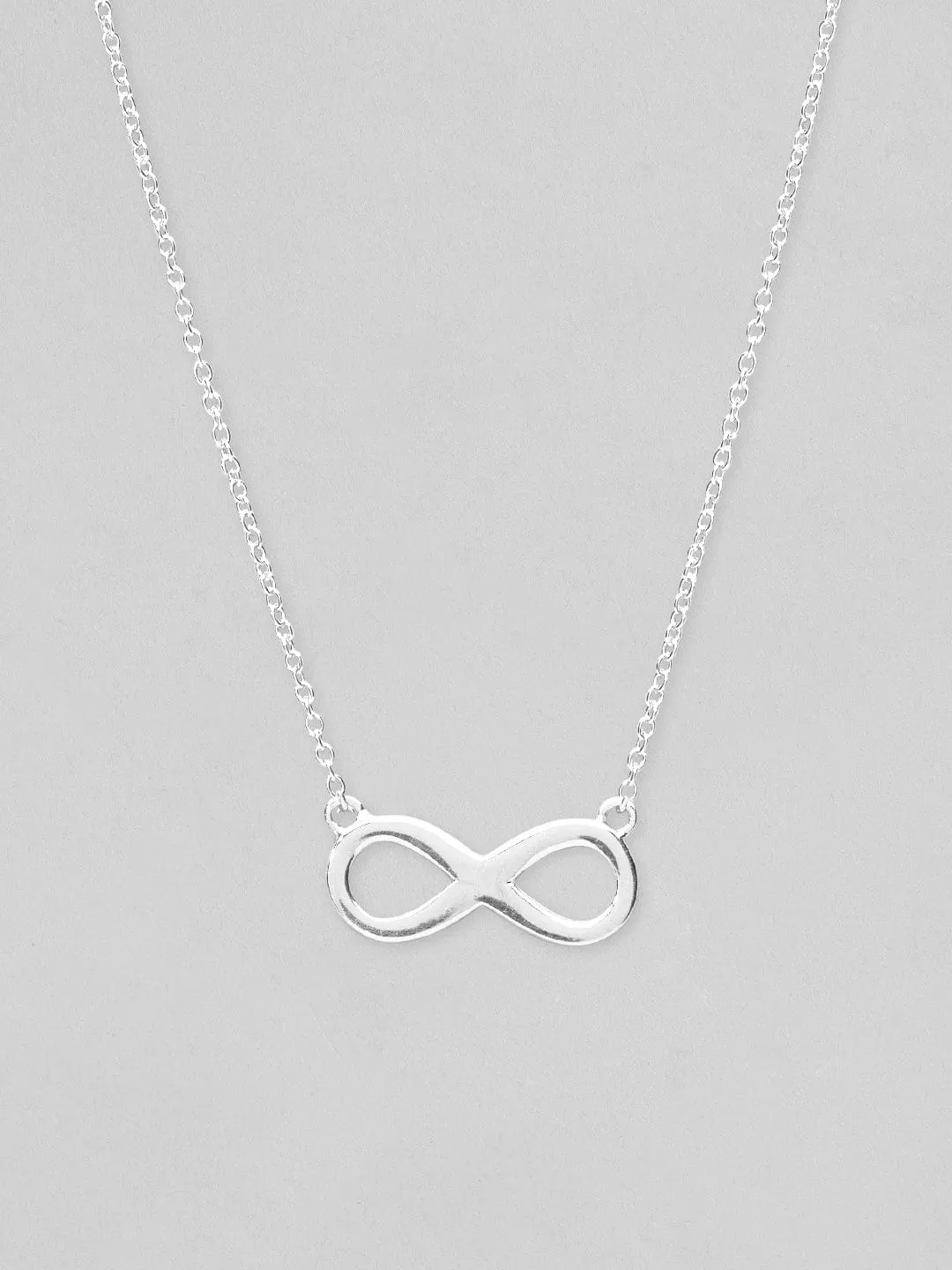 Rubans 925 Silver Till The Infinity Pendant Necklace.