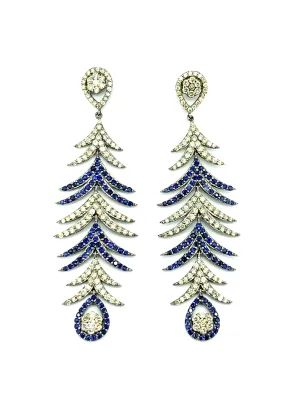 Sapphire Diamond Earrings