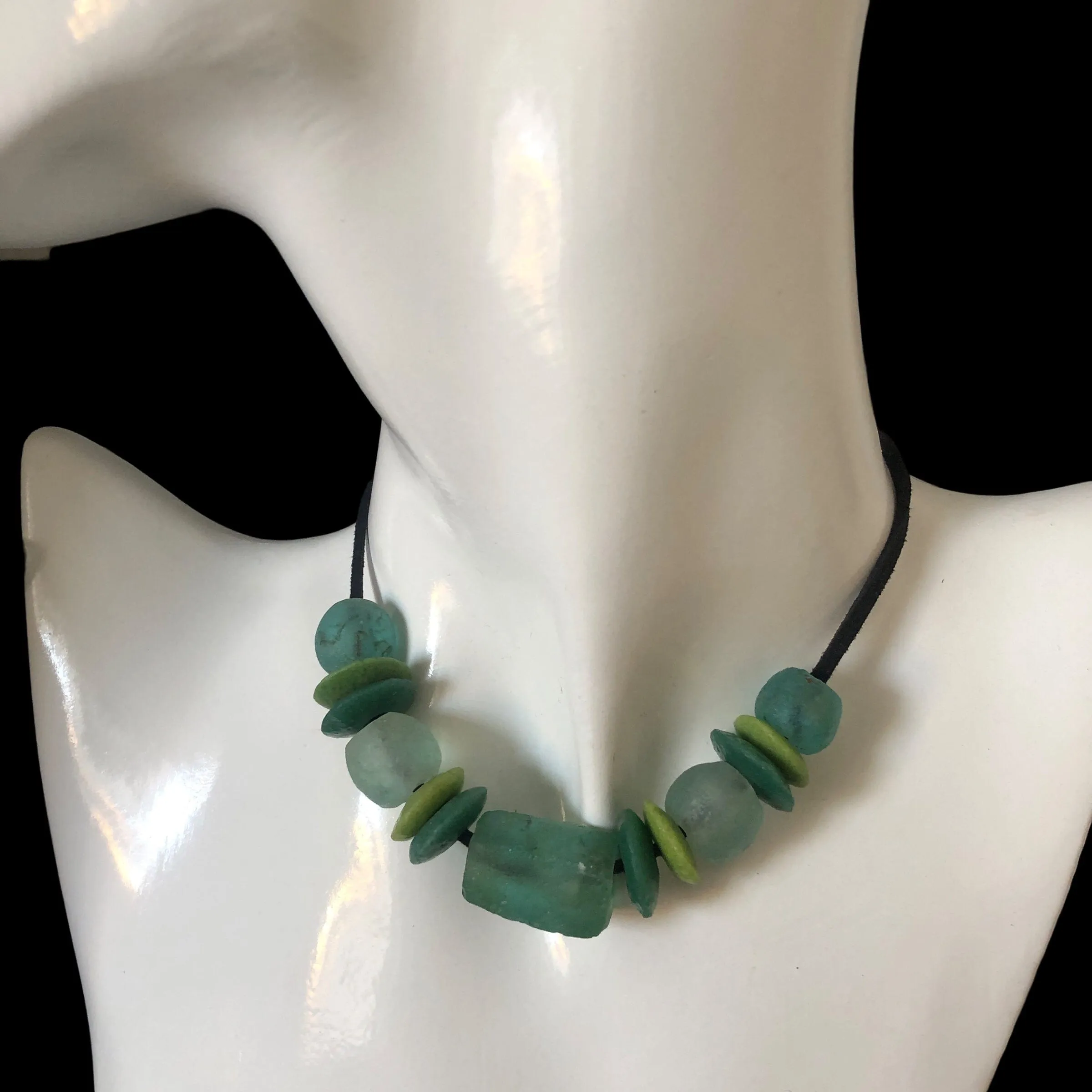 Sea Glass Beaded Necklace