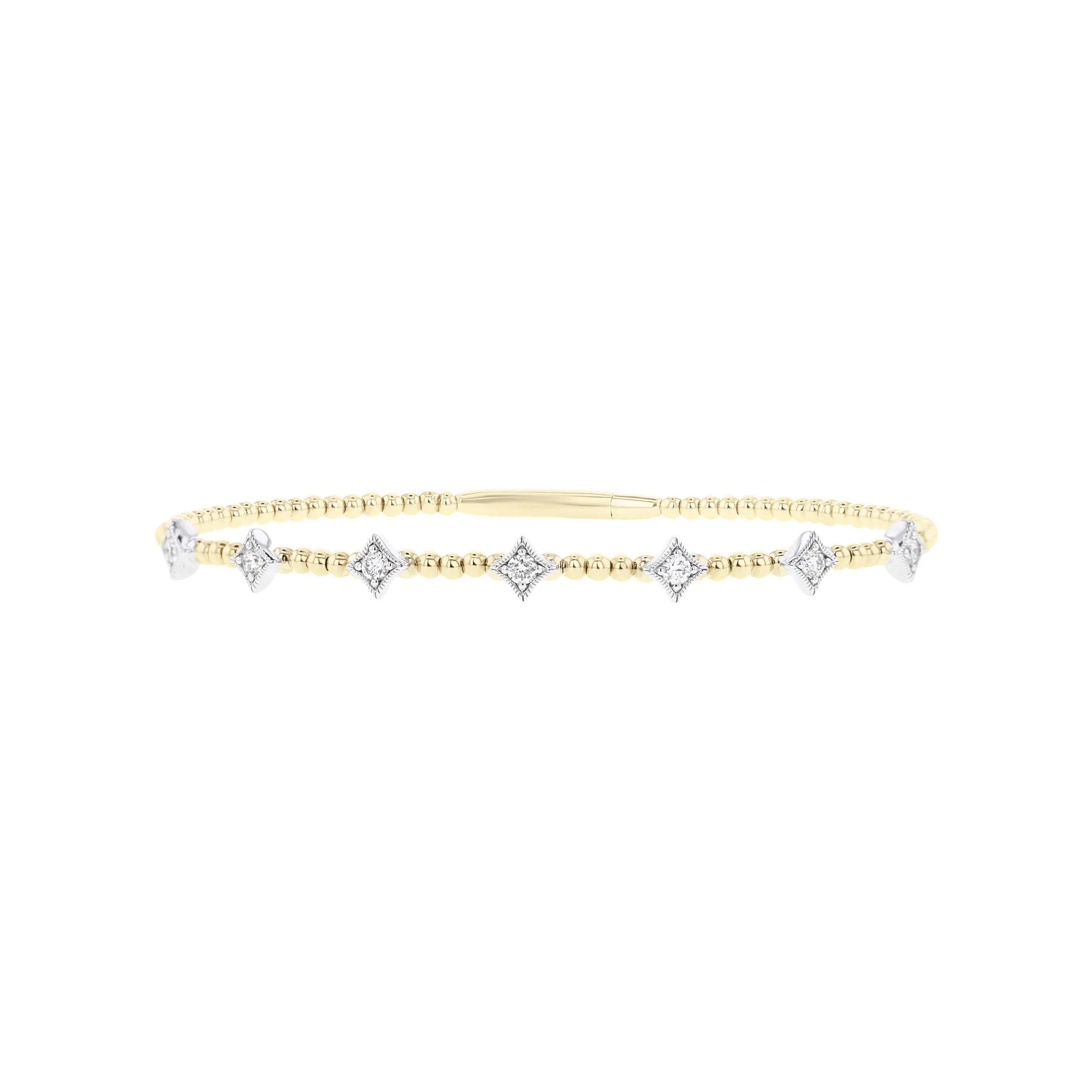 Seven Stars Diamond Beaded Bangle