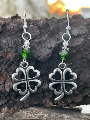 Shamrock Heart Motif Earrings