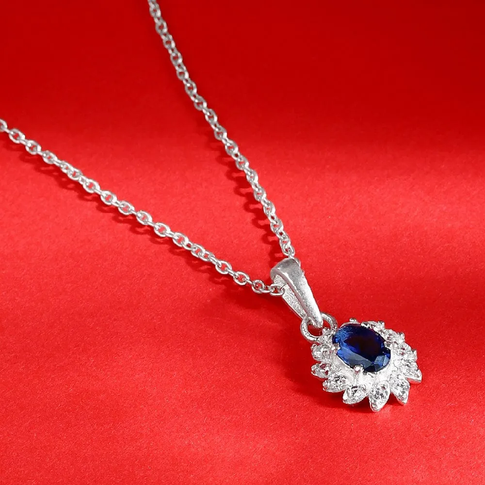 Silver Blue Necklace