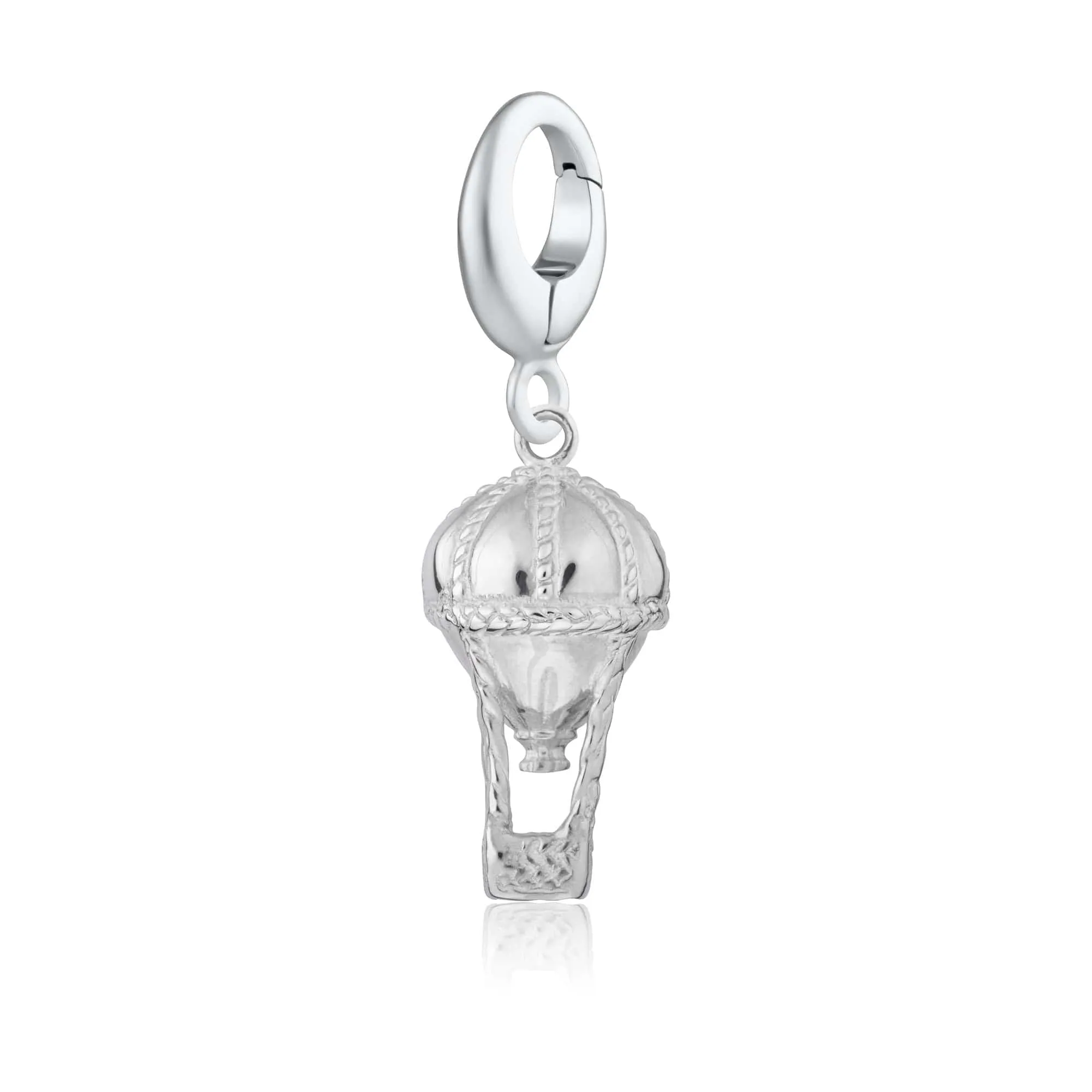 Silver Hot Air Balloon Charm