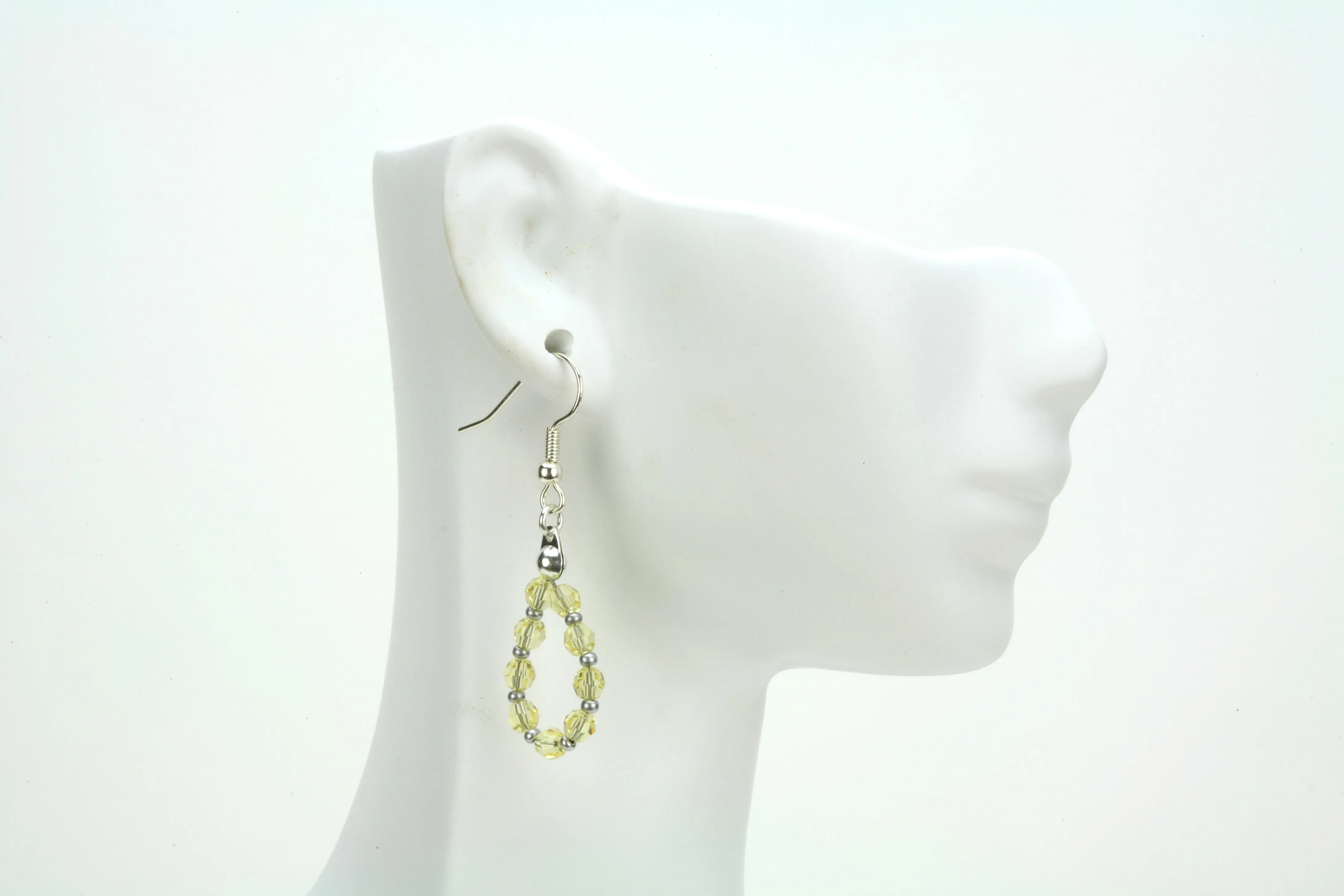 Silver November Jonquil Birthstone Earrings