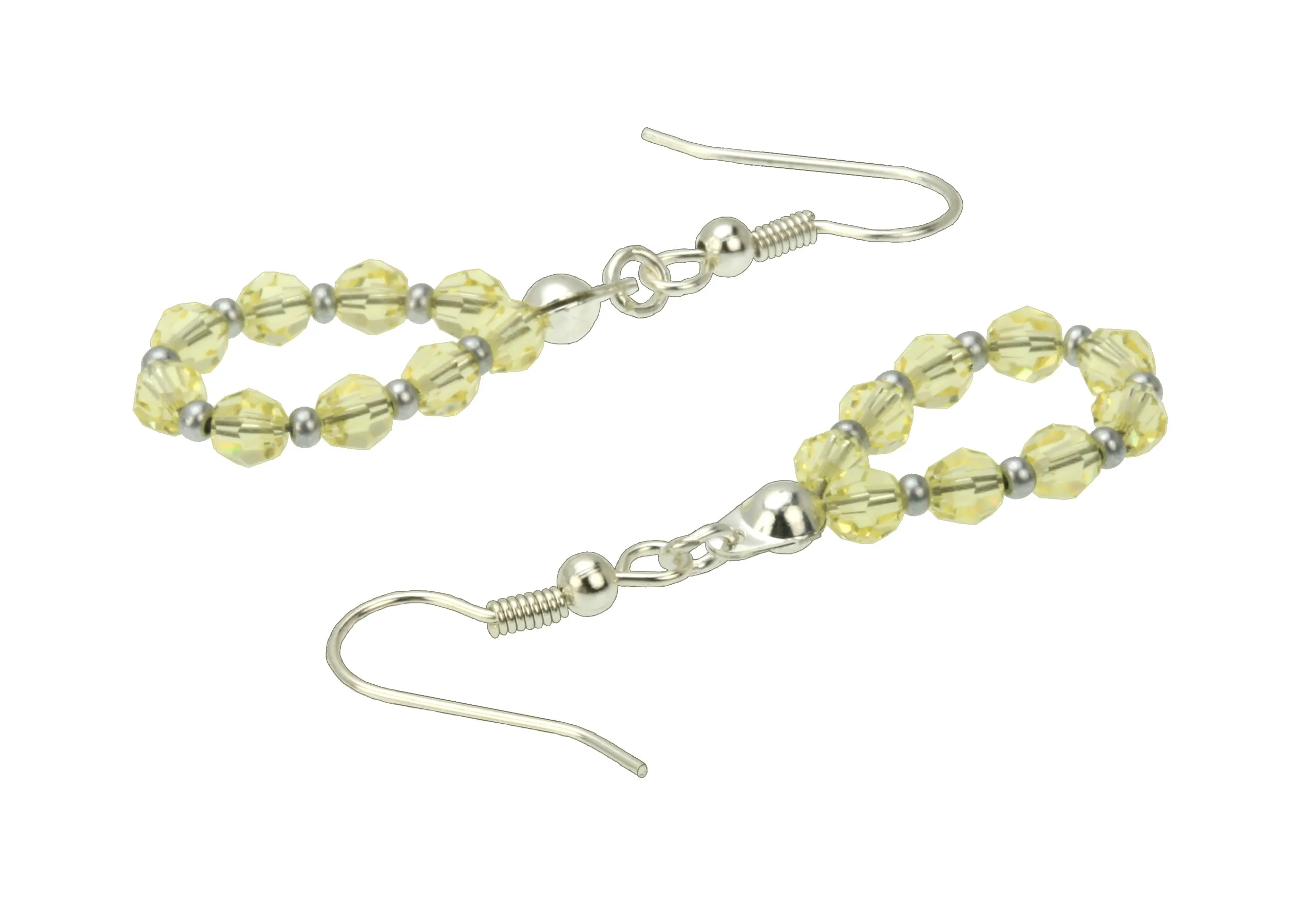 Silver November Jonquil Birthstone Earrings