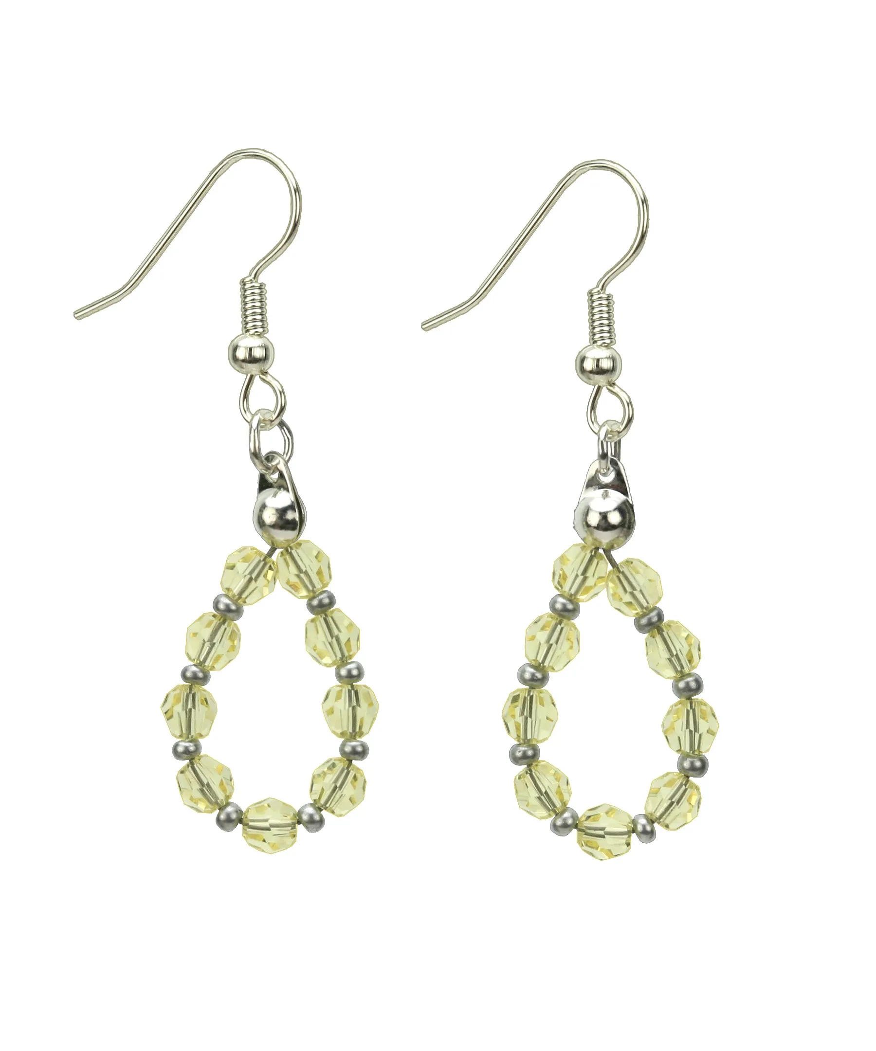 Silver November Jonquil Birthstone Earrings