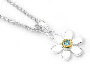 Silver Pendant - Pretty Daisy Topaz