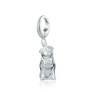 Silver Pug Charm