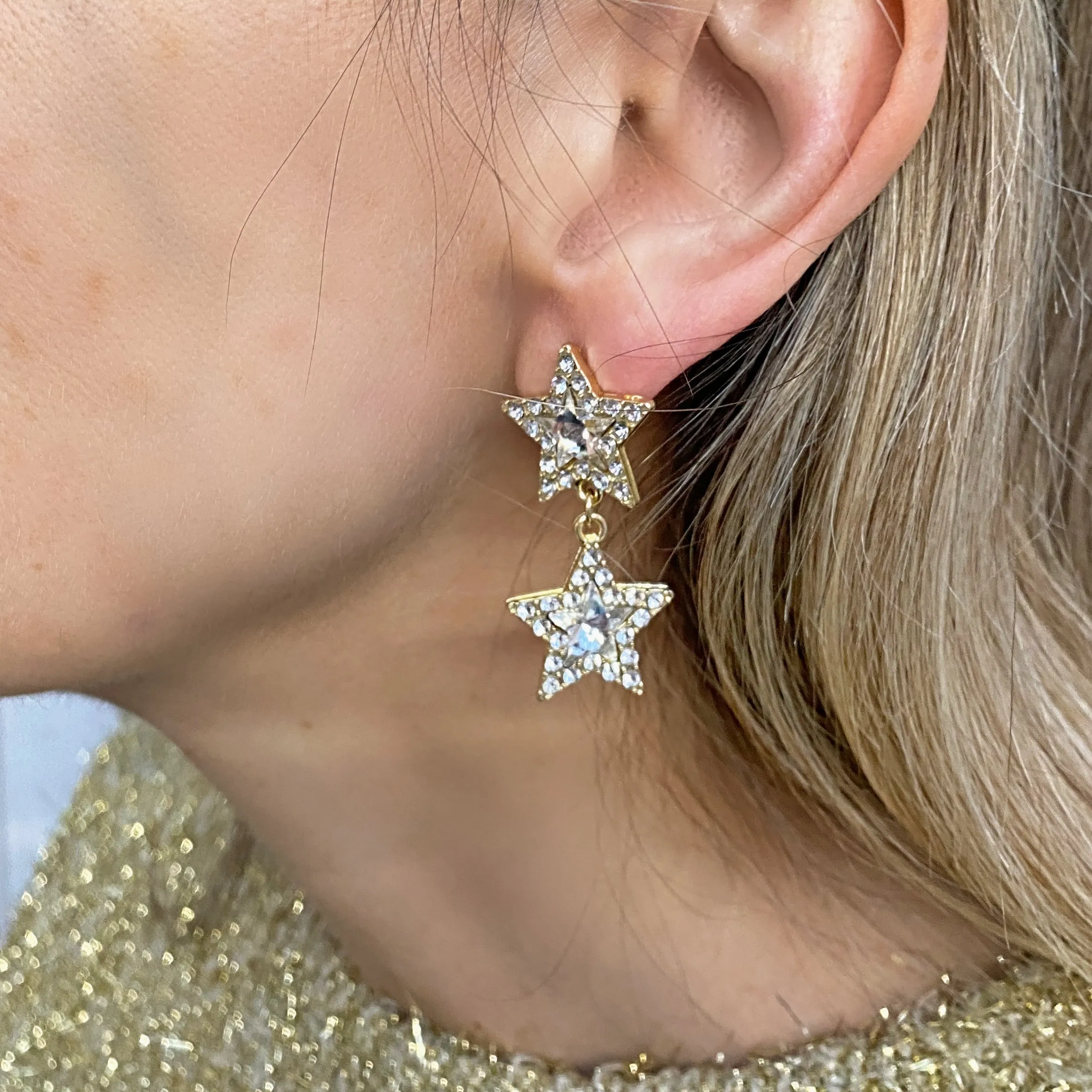 Star Earrings Gold Earrings